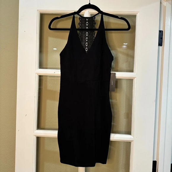 NWT LULU'S Frederica Black Lace Back Body Con Mini Dress - XS - Picture 5 of 11